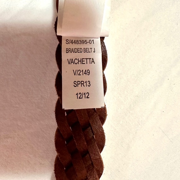 GAP Vachetta Braided Leather Brass Buckle Belt, NWT - L - Picture 8 of 10